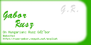 gabor rusz business card